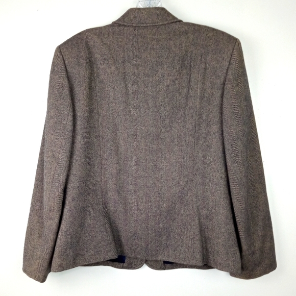 Vintage Pendleton 100% Virgin Wool Herringbone Blazer, Vest, & Skirt Set - Picture 3 of 13